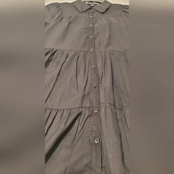 HYFVE Not your girl tiered button up mini dress. Size S - Picture 5 of 10
